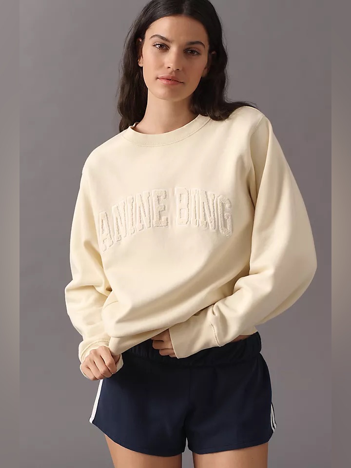 Nwt Anine Bing Harry Shrunken Sweatshirt